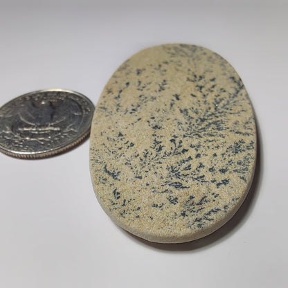 Psilomelane Dendritic Agate gemstone cabochon - natural crystal healing stone for jewelry making by SemiPreciousCabs