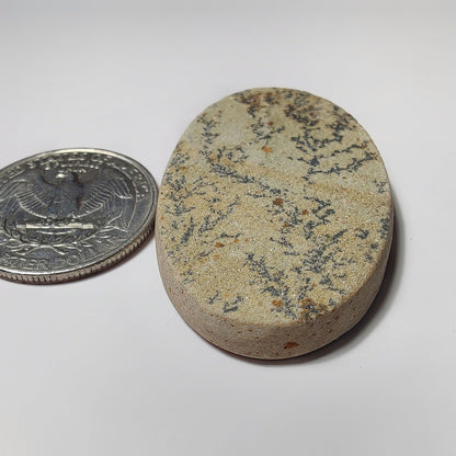 Psilomelane Dendritic Agate gemstone cabochon - natural crystal healing stone for jewelry making by SemiPreciousCabs