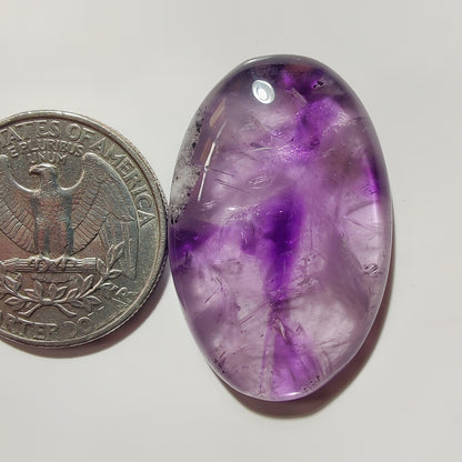 Amethyst gemstone cabochon - natural crystal healing stone for jewelry making by SemiPreciousCabs