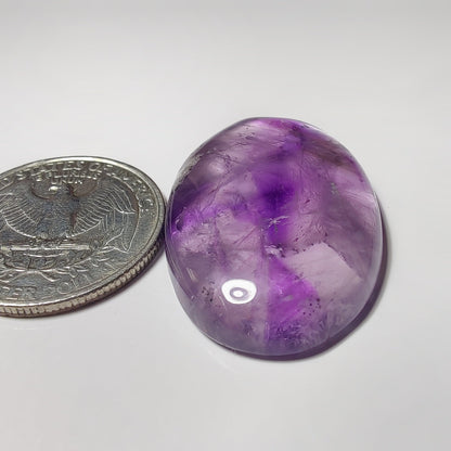 Amethyst gemstone cabochon - natural crystal healing stone for jewelry making by SemiPreciousCabs