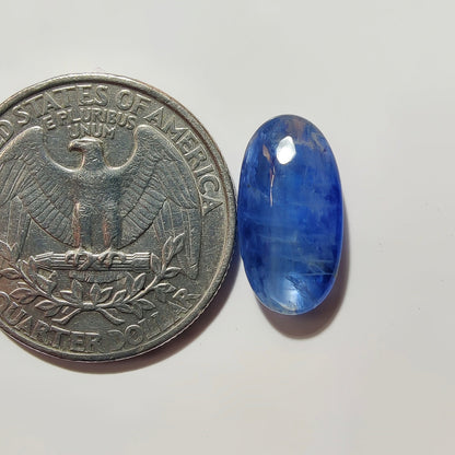 Kyanite gemstone cabochon - natural crystal healing stone for jewelry making by SemiPreciousCabs