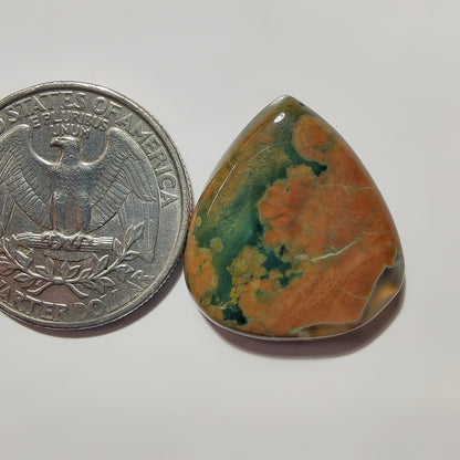 Rhyolite gemstone cabochon - natural crystal healing stone for jewelry making by SemiPreciousCabs