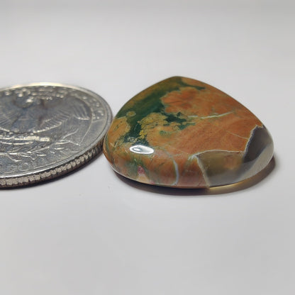 Rhyolite gemstone cabochon - natural crystal healing stone for jewelry making by SemiPreciousCabs
