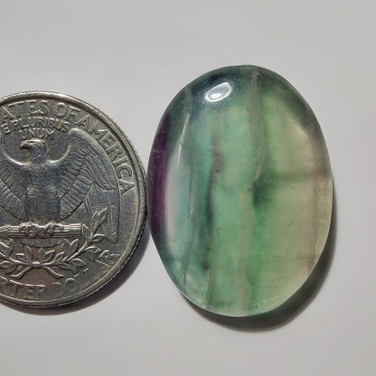 Fluorite gemstone cabochon - natural crystal healing stone for jewelry making by SemiPreciousCabs