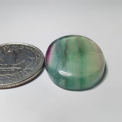Fluorite gemstone cabochon - natural crystal healing stone for jewelry making by SemiPreciousCabs
