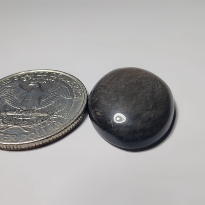 Silver Sheen Obsidian gemstone cabochon - natural crystal healing stone for jewelry making by SemiPreciousCabs