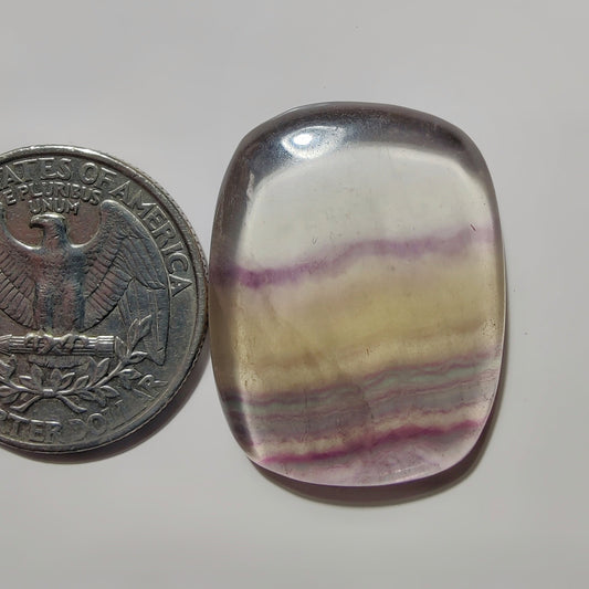 Fluorite gemstone cabochon - natural crystal healing stone for jewelry making by SemiPreciousCabs