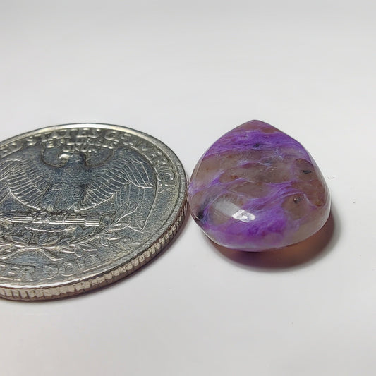 Charoite gemstone cabochon - natural crystal healing stone for jewelry making by SemiPreciousCabs