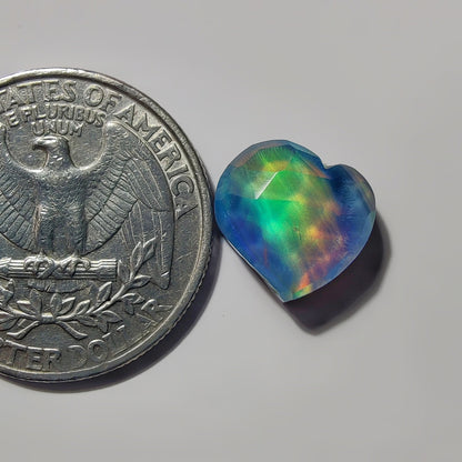 Rose Cut Crystal & Aurora Opal Doublet gemstone cabochon - natural crystal healing stone for jewelry making by SemiPreciousCabs