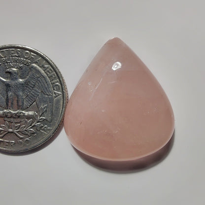 Rose Quartz gemstone cabochon - natural crystal healing stone for jewelry making by SemiPreciousCabs