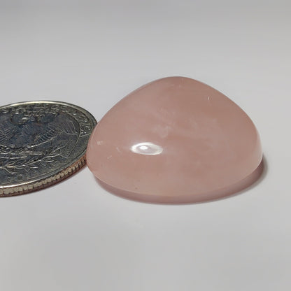 Rose Quartz gemstone cabochon - natural crystal healing stone for jewelry making by SemiPreciousCabs