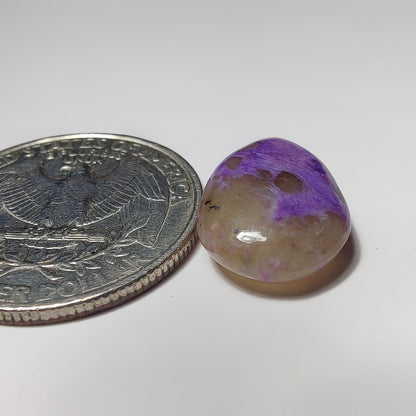 Charoite gemstone cabochon - natural crystal healing stone for jewelry making by SemiPreciousCabs