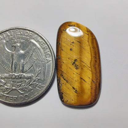 Tiger Eye gemstone cabochon - natural crystal healing stone for jewelry making by SemiPreciousCabs