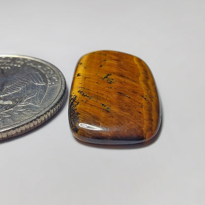 Tiger Eye gemstone cabochon - natural crystal healing stone for jewelry making by SemiPreciousCabs
