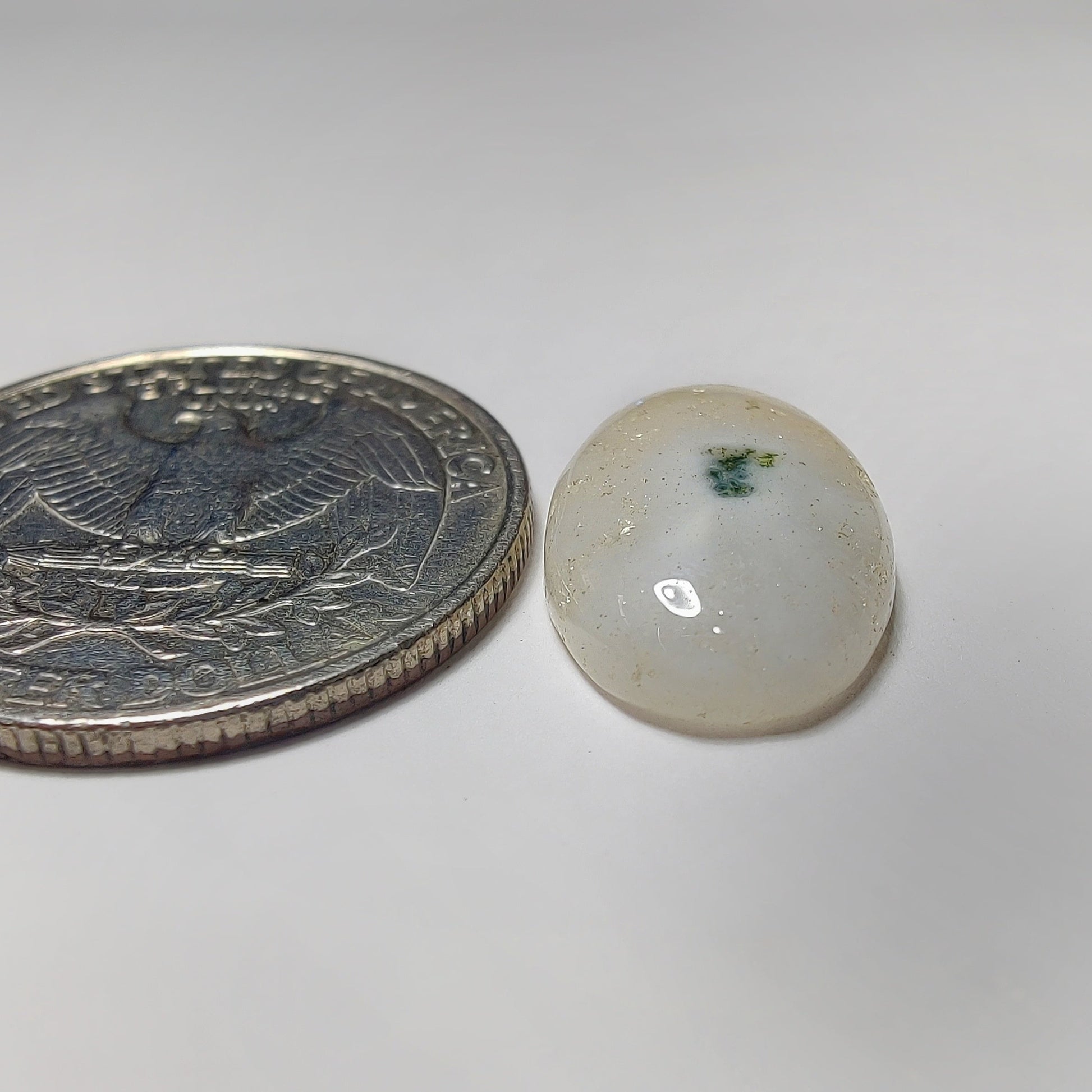 Solar Quartz gemstone cabochon - natural crystal healing stone for jewelry making by SemiPreciousCabs