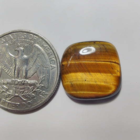 Tiger Eye gemstone cabochon - natural crystal healing stone for jewelry making by SemiPreciousCabs