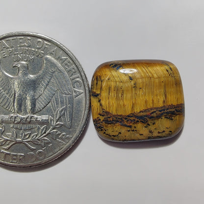 Tiger Eye gemstone cabochon - natural crystal healing stone for jewelry making by SemiPreciousCabs