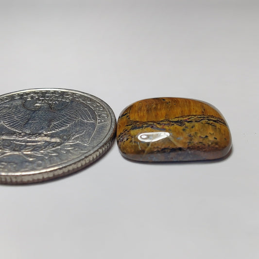 Tiger Eye gemstone cabochon - natural crystal healing stone for jewelry making by SemiPreciousCabs