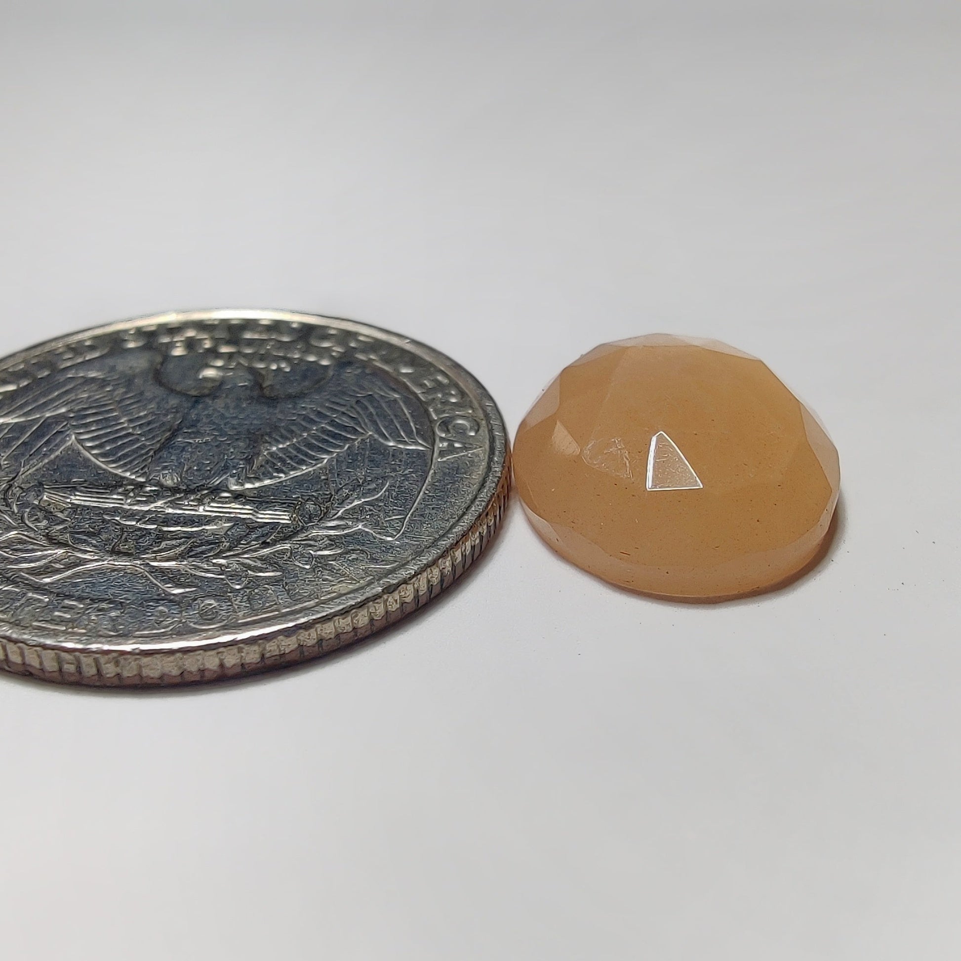 Rose Cut Peach Moonstone gemstone cabochon - natural crystal healing stone for jewelry making by SemiPreciousCabs