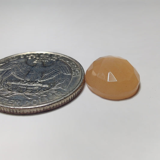 Rose Cut Peach Moonstone gemstone cabochon - natural crystal healing stone for jewelry making by SemiPreciousCabs