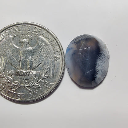 Rose Cut Dendritic Agate gemstone cabochon - natural crystal healing stone for jewelry making by SemiPreciousCabs