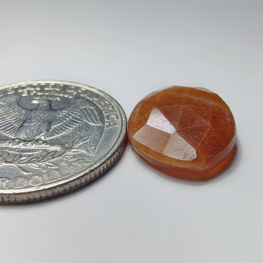 Rose Cut Sunstone gemstone cabochon - natural crystal healing stone for jewelry making by SemiPreciousCabs
