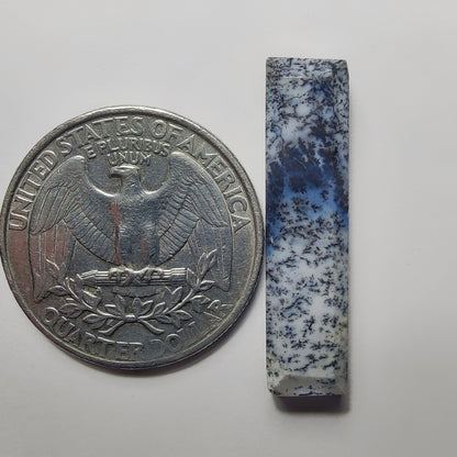 Stap Cut Dendritic Agate gemstone cabochon - natural crystal healing stone for jewelry making by SemiPreciousCabs