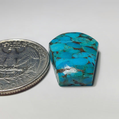 Mohave Turquoise gemstone cabochon - natural crystal healing stone for jewelry making by SemiPreciousCabs