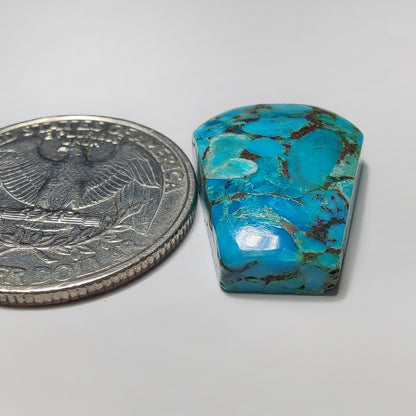 Mohave Turquoise gemstone cabochon - natural crystal healing stone for jewelry making by SemiPreciousCabs