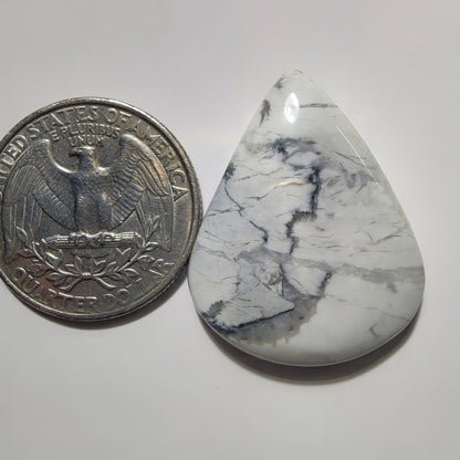 Howlite gemstone cabochon - natural crystal healing stone for jewelry making by SemiPreciousCabs