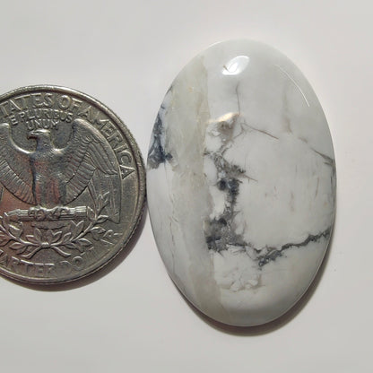 Howlite gemstone cabochon - natural crystal healing stone for jewelry making by SemiPreciousCabs