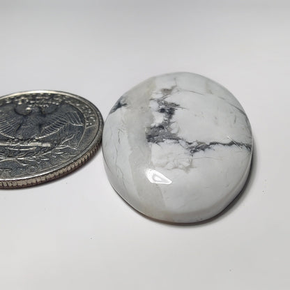 Howlite gemstone cabochon - natural crystal healing stone for jewelry making by SemiPreciousCabs