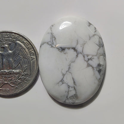 Howlite gemstone cabochon - natural crystal healing stone for jewelry making by SemiPreciousCabs