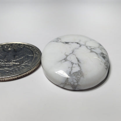 Howlite gemstone cabochon - natural crystal healing stone for jewelry making by SemiPreciousCabs