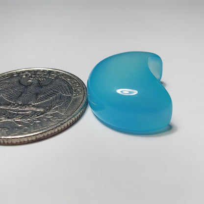 Carved Chalcedony gemstone cabochon - natural crystal healing stone for jewelry making by SemiPreciousCabs