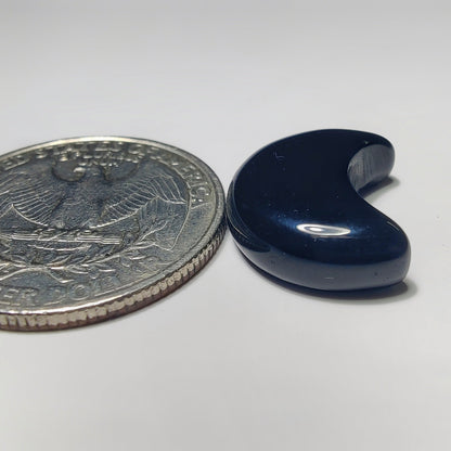 Carved Black Onyx gemstone cabochon - natural crystal healing stone for jewelry making by SemiPreciousCabs