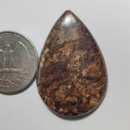 Bronzite gemstone cabochon - natural crystal healing stone for jewelry making by Gemivra