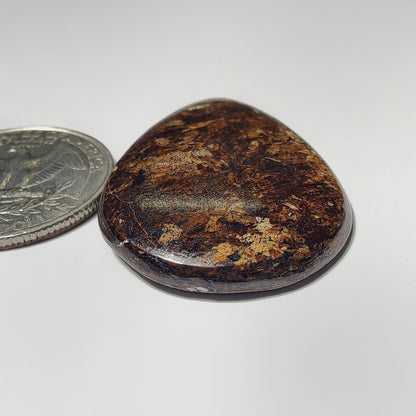 Bronzite gemstone cabochon - natural crystal healing stone for jewelry making by Gemivra