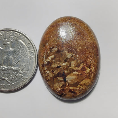 Bronzite gemstone cabochon - natural crystal healing stone for jewelry making by Gemivra