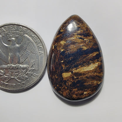 Bronzite gemstone cabochon - natural crystal healing stone for jewelry making by Gemivra