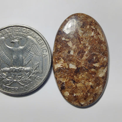 Bronzite gemstone cabochon - natural crystal healing stone for jewelry making by Gemivra