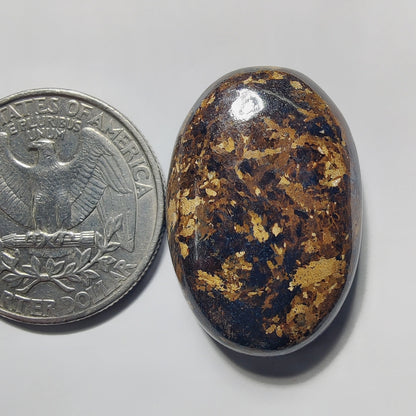 Bronzite gemstone cabochon - natural crystal healing stone for jewelry making by Gemivra