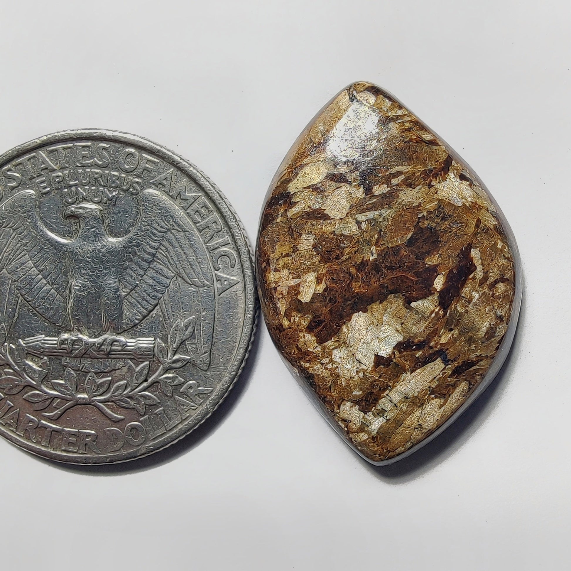 Bronzite gemstone cabochon - natural crystal healing stone for jewelry making by Gemivra