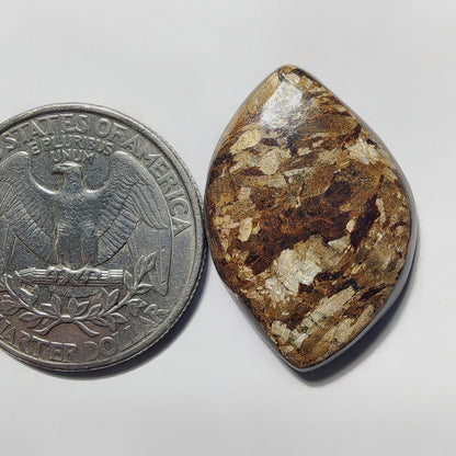 Bronzite gemstone cabochon - natural crystal healing stone for jewelry making by Gemivra