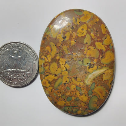 Fruit Jasper gemstone cabochon - natural crystal healing stone for jewelry making by Gemivra