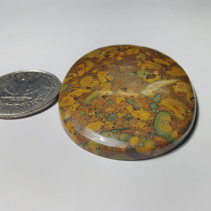 Fruit Jasper gemstone cabochon - natural crystal healing stone for jewelry making by Gemivra