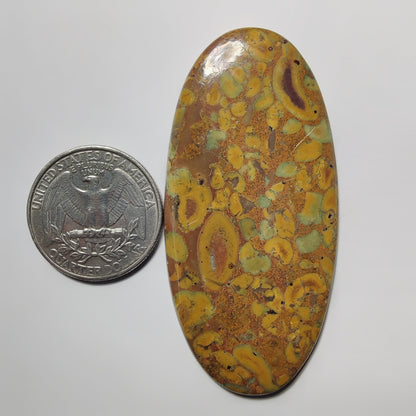 Fruit Jasper gemstone cabochon - natural crystal healing stone for jewelry making by Gemivra
