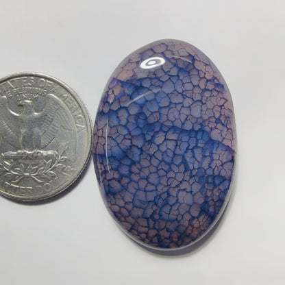 Dyed Agate gemstone cabochon - natural crystal healing stone for jewelry making by Gemivra