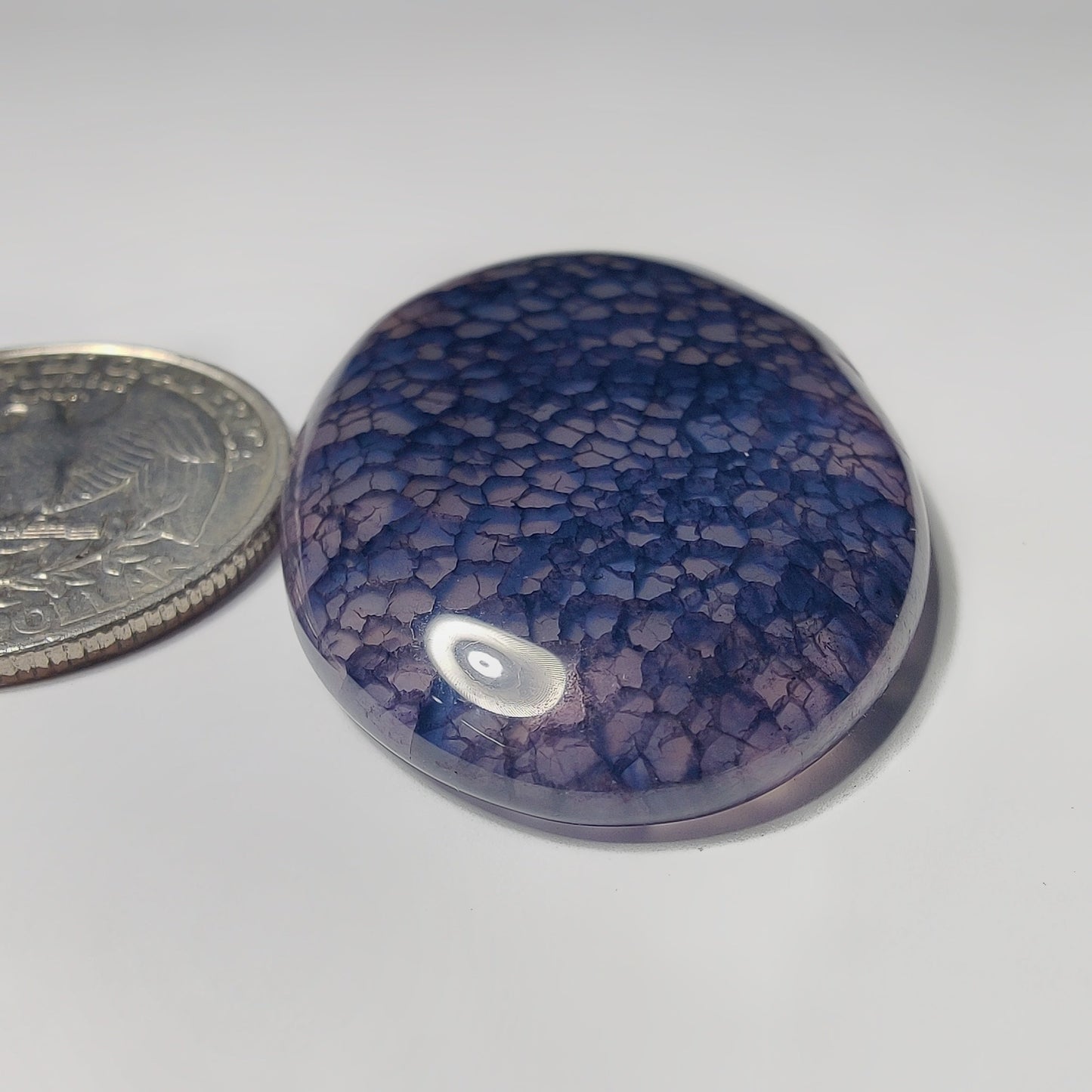 Dyed Agate gemstone cabochon - natural crystal healing stone for jewelry making by Gemivra