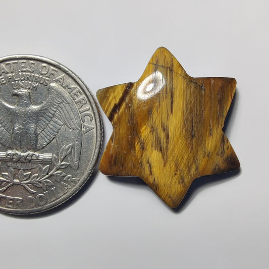 Tiger Eye Star gemstone cabochon - natural crystal healing stone for jewelry making by Gemivra